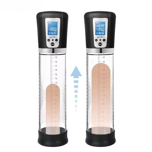 LED Digital Screen Electric Penis Pump Vacuum Extender with 4 Pressure Levels