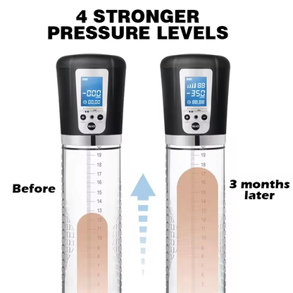 LED Digital Screen Electric Penis Pump Vacuum Extender with 4 Pressure Levels