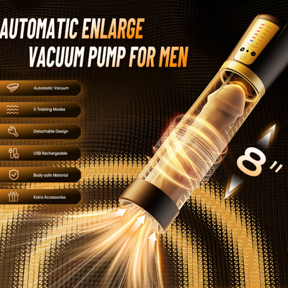 Electric Vacuum Pump Penis Enlargement Masturbator with 4 Powerful Suction Modes