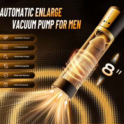 Electric Vacuum Pump Penis Enlargement Masturbator with 4 Powerful Suction Modes