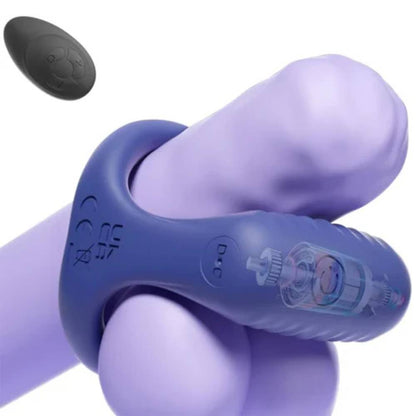 Y-shaped Double Ring Penis Ring Trainer Vibrator with 10 Vibration Modes