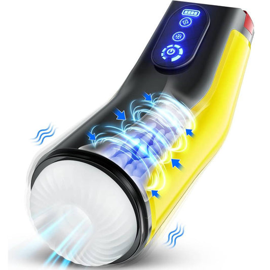 Automatic Masturbator Stroker Blowjob with 7 Vibrating & 7 Sucking & Heating Modes