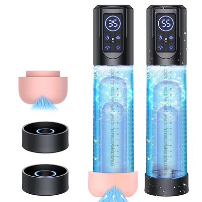 2 in 1 Electric Penis Pumps Enlargers with 4 Training Pressure & 3 Suction Modes