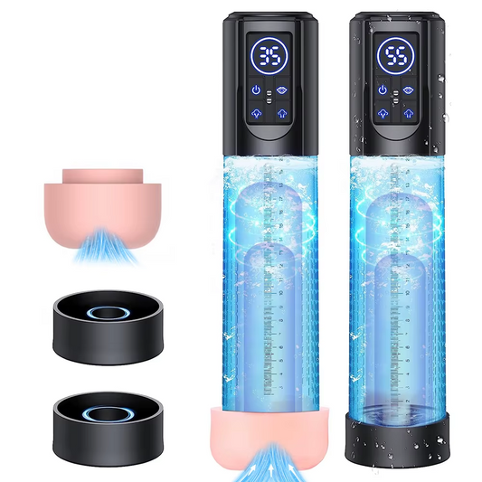 2 in 1 Electric Penis Pumps Enlargers with 4 Training Pressure & 3 Suction Modes