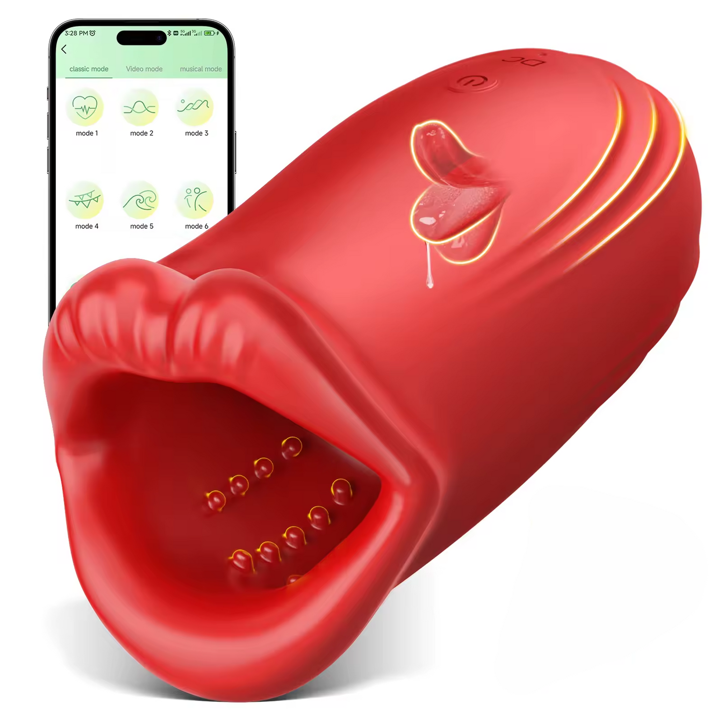 2 IN 1 electric Penis Trainer Stroker Blowjob Masturbator with 9 Vibration Modes