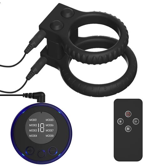 Electric Shock Lock Cock Ring Penis Trainer Stimulator Delay Ejaculation