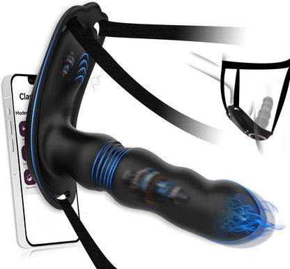 Prostate Stimulator Anal Vibrator Dildo with 9 Thrusting & 9 Vibrating Modes