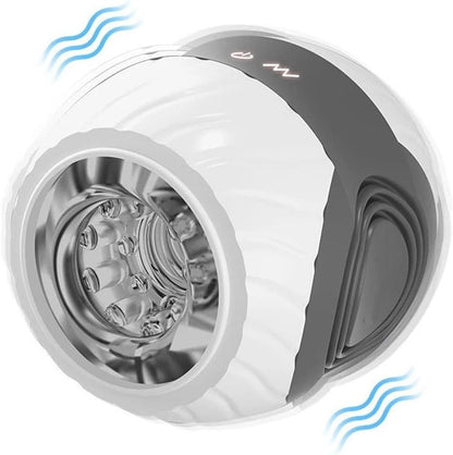 Electric Penis Trainer Stroker Blowjob Masturbator with 10 Intense Vibrations Modes