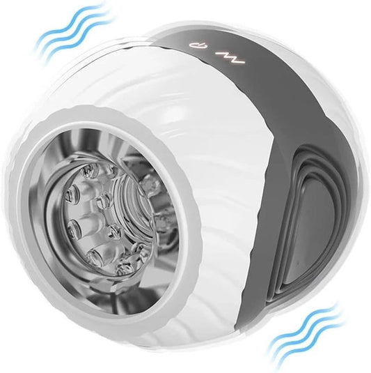 Electric Penis Trainer Stroker Blowjob Masturbator with 10 Intense Vibrations Modes