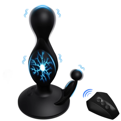 E-stim Pulse Anal Beads Butt Plug Vibrator SM Sex Toys