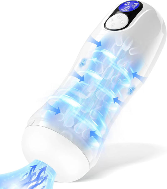 Automatic Sucking Masturbator Stroker Blowjob with 5 Suction & 9 Vibration Modes
