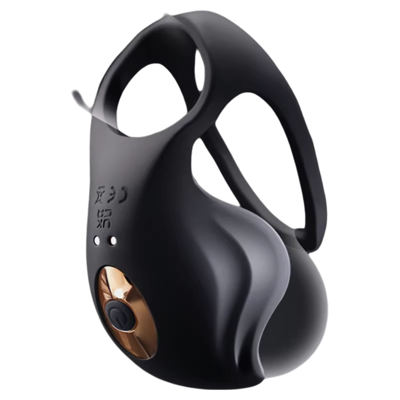 App-controlled Penis Ring Ejaculator Testicle Massage Glans Trainer with 10 Vibrations