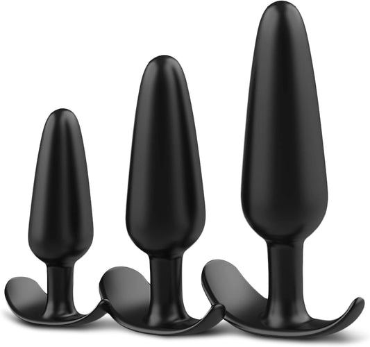 3 Piece Anal Sex Toy Butt Plug Anal Training Set for Beginners