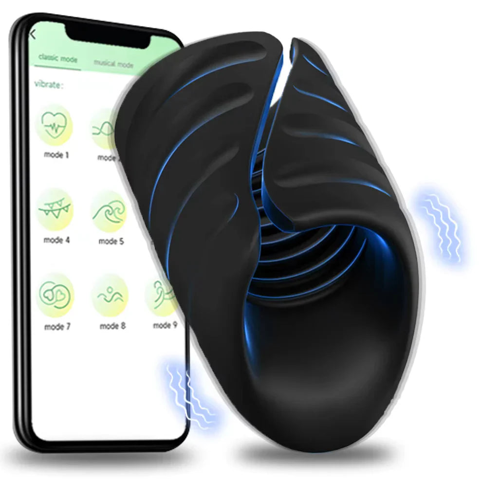 APP Control Penis Vibrator Glans Trainer Masturbator Stroker with 10 Vibrations