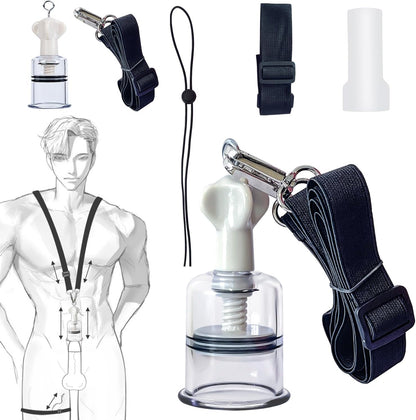3 IN 1 Penis Pump Enlarger Training Kit Cock Sleeve Masturbator