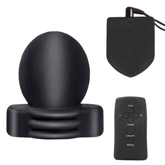 Electric Power Host Glans Ring Ball Stretcher Testicle Trainer E-Stim Kit