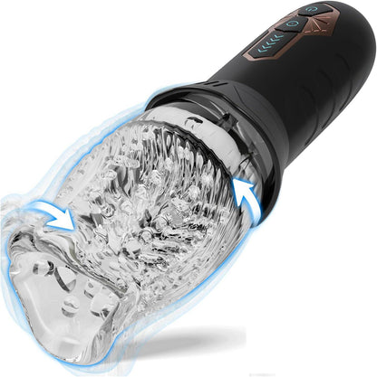 Electric Masturbator Blowjob Penis Massage with 5 Rotation & 10 Vibration Modes