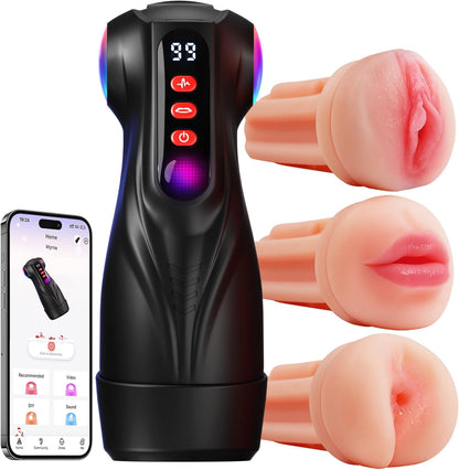 Automatic Masturbator Stroker Blowjob Sex Machine with 9 Sucking & 9 Vibrating Modes