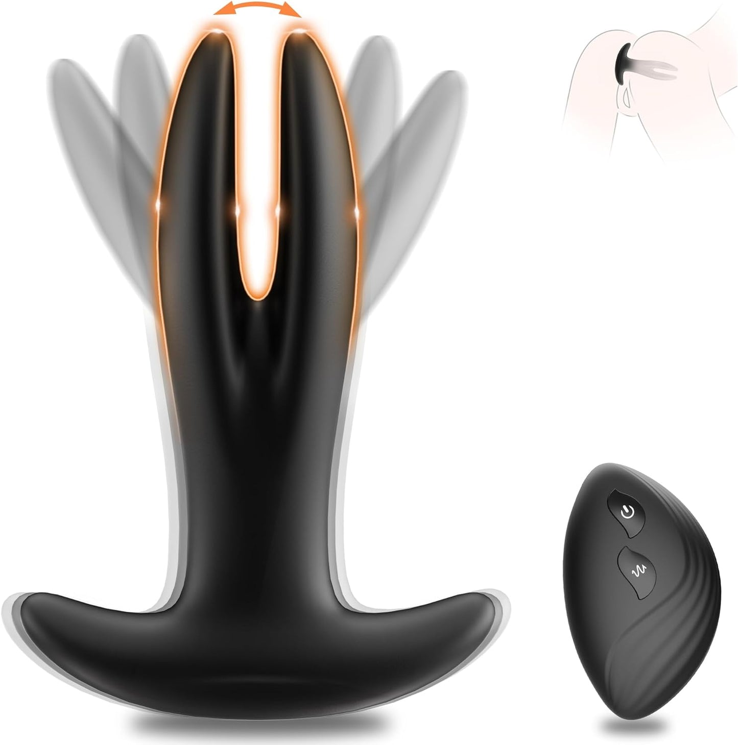 Anal Plug Expansion Vibrator Prostate Massager with 9 Vibrations & 8 Expansions