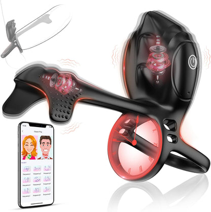 Cock Ring Penis Trainer Vibrator Stimulator with 10 Vibrations Modes