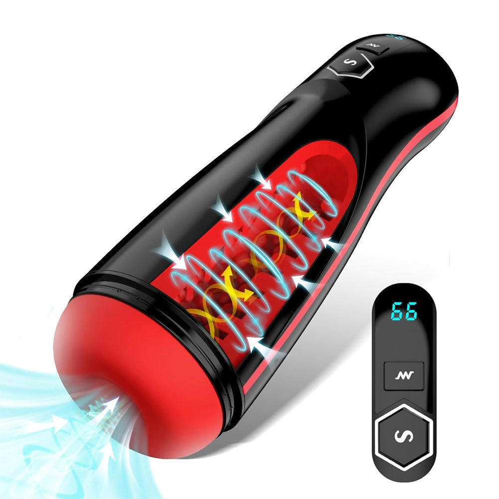 360° Wrapped Electric Masturbator Penis Trainer with 7 Vibration & 7 Suction Modes