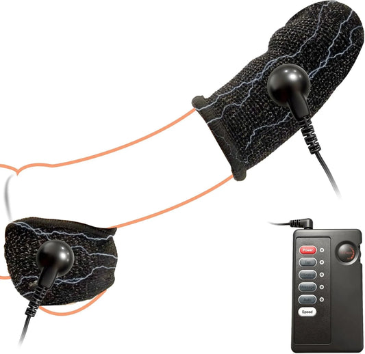E-stim Penis Rings Glans Trainer Stimulator with 8 Shock Modes & 19 Shock Intensities