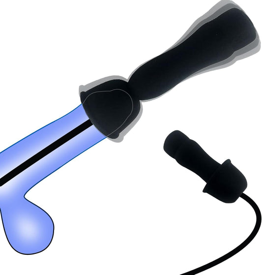 Urethral Vibrator Dilator Penis Trainer Plug Stimulator with 16 Vibration Modes