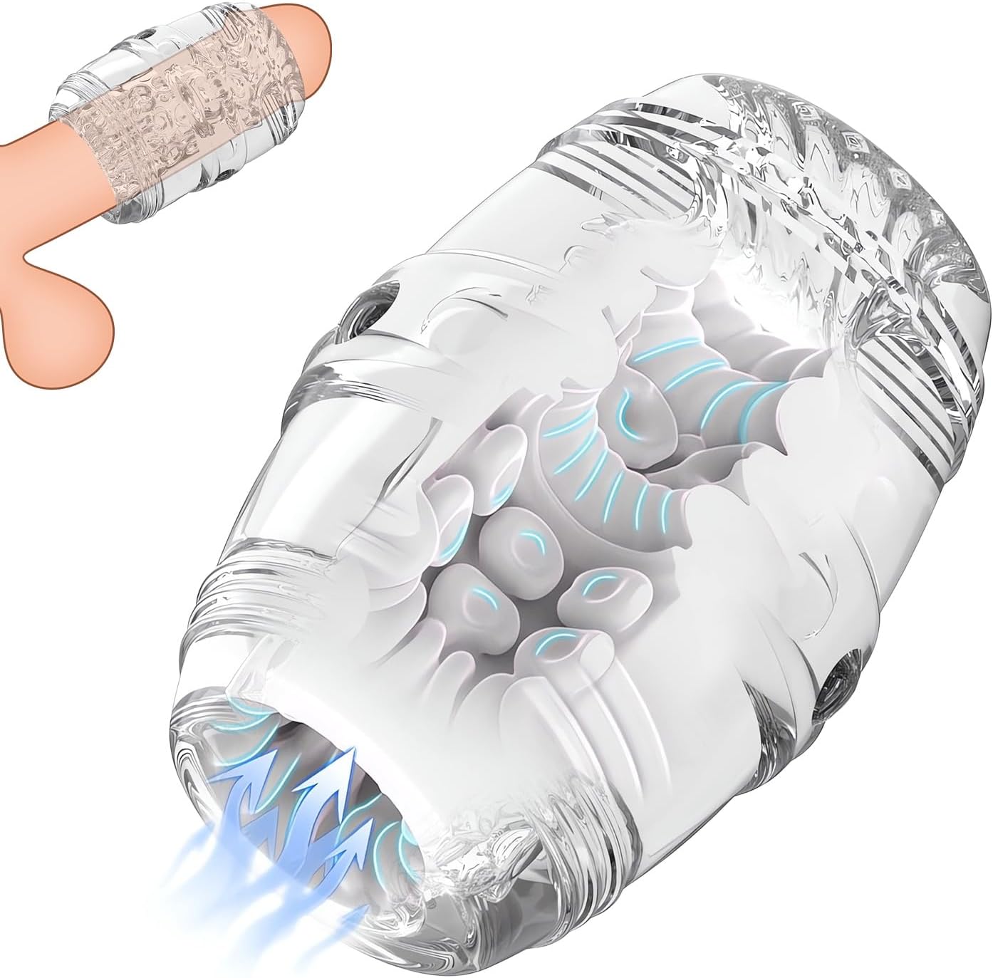 Realistic Penis Trainer Stroker Pocket Pussy Masturbator with Thick Walls