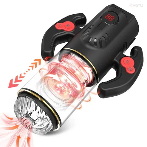 Hands-Free Automatic Sucking Male Masturbator Cup with 9 Thrusting Rotating Modes
