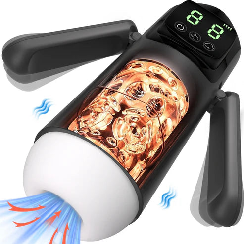 Automatic Masturbator Stroker Blowjob Sex Machine with 7 Sucking & Vibrating