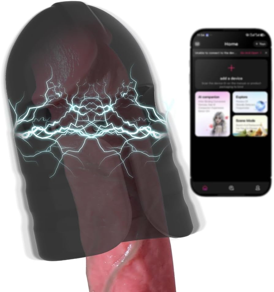 E-stim Glans Vibrator Penis Trainer Stimulator with 12 Vibration & 7 Electric Shock Modes