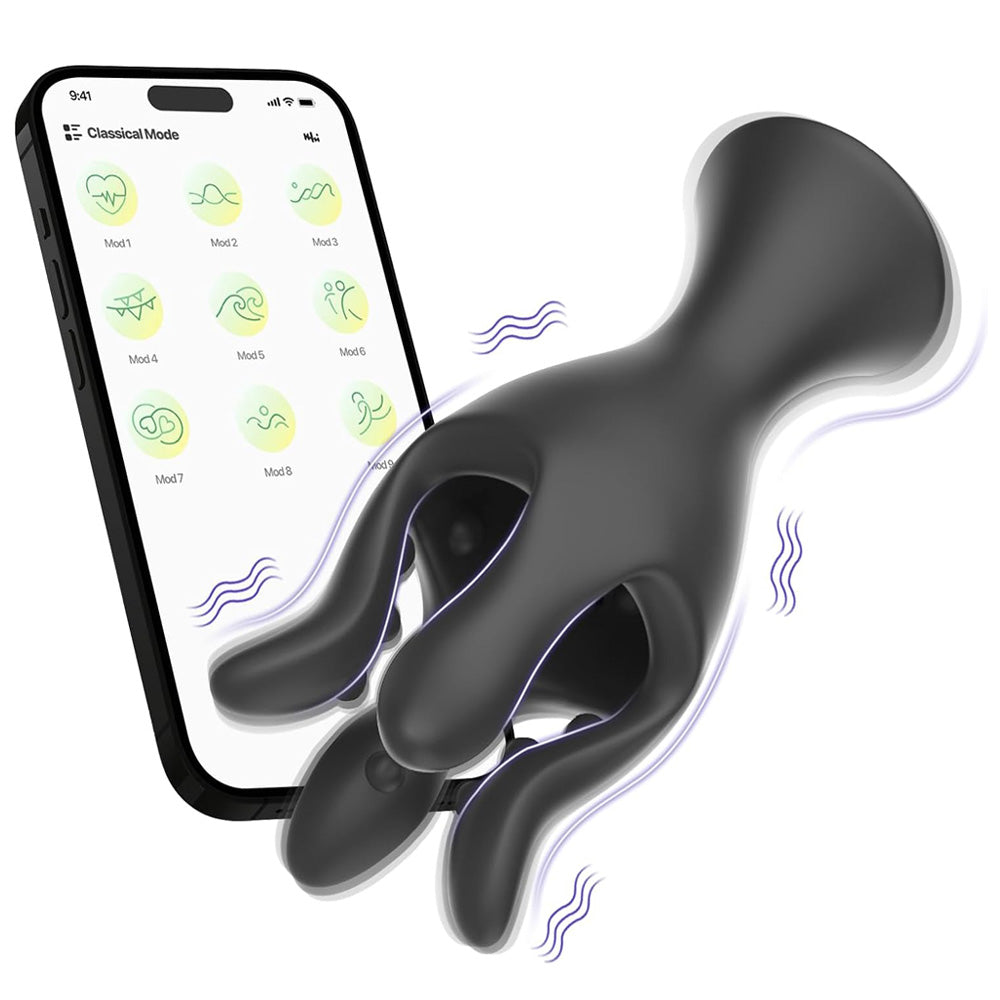 360° Wraping Penis Vibrator Tentacle Stimulator with 10 Vibrating Modes