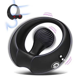 Cock Ring Lasting Erection Enhancer Penis Vibrator with 9 Vibration Modes