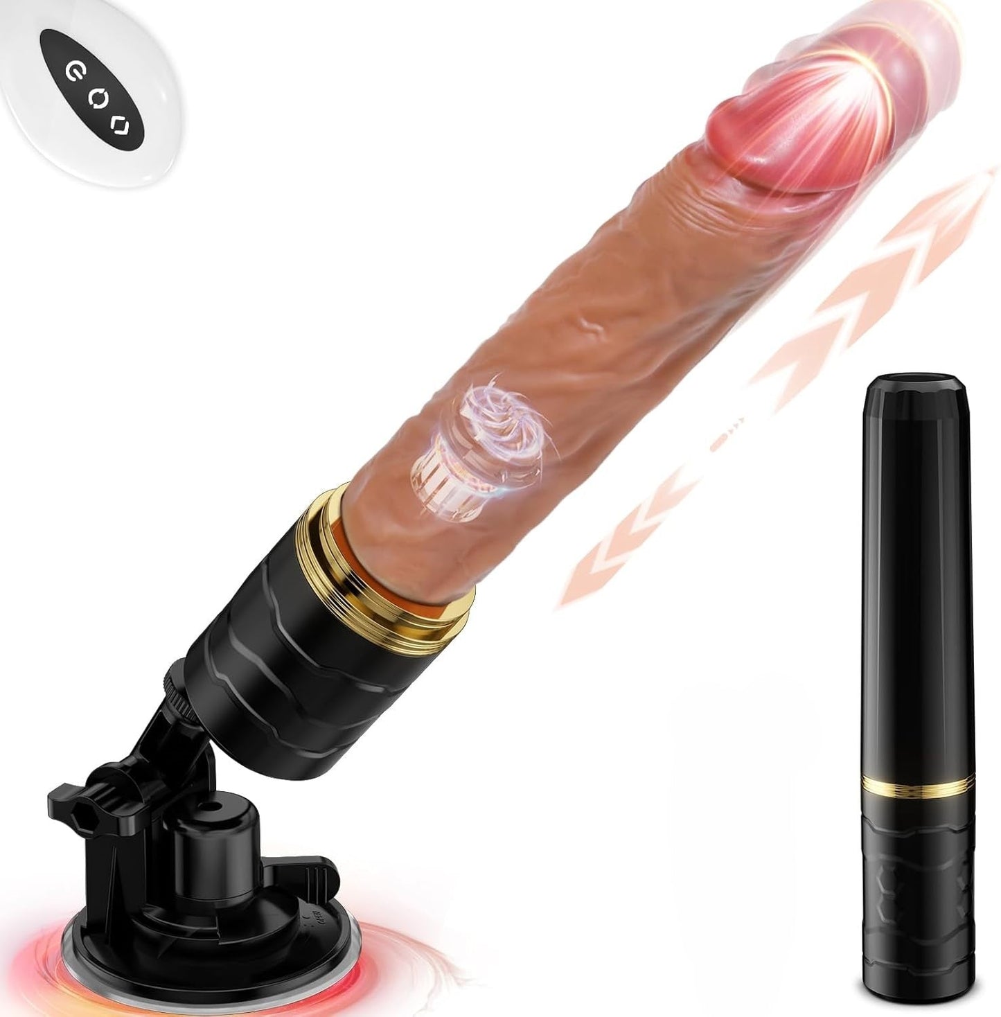 Sex Machine Realistic Thrusting Dildo Vibrator with 7 Thrusting & Vibration Modes