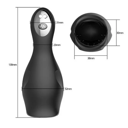 Automatic Penis Vibrator Glans Trainer Stroker Masturbator with 10 Speeds