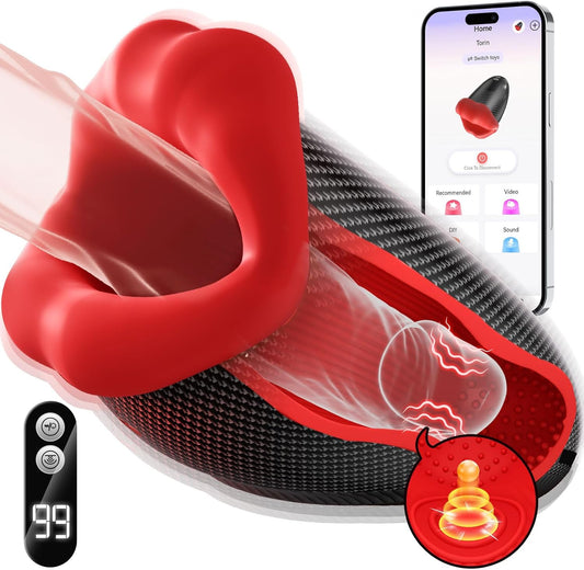 360° Wrapped Deep Throat Automatic Masturbator Stroker with 9 Tapping & Vibrating