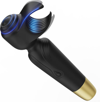 2 IN 1 Penis Trainer Vibrator Glans Massage Masturbator with 7 Vibration Modes