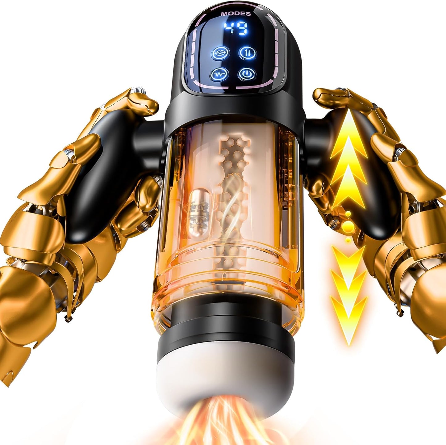 Automatic Masturbator Blowjob Sex Machine with 4 Sucking 6 Vibrating & 9 Thrusting Modes