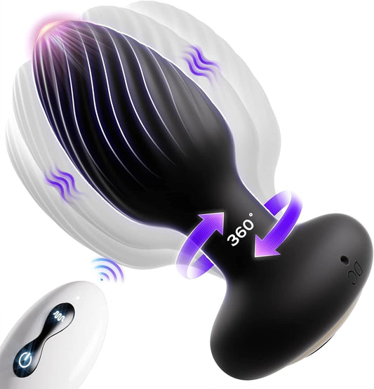 Plug anal vibrateur Anal Toys avec 7 modes de vibration et 7 modes de rotation 