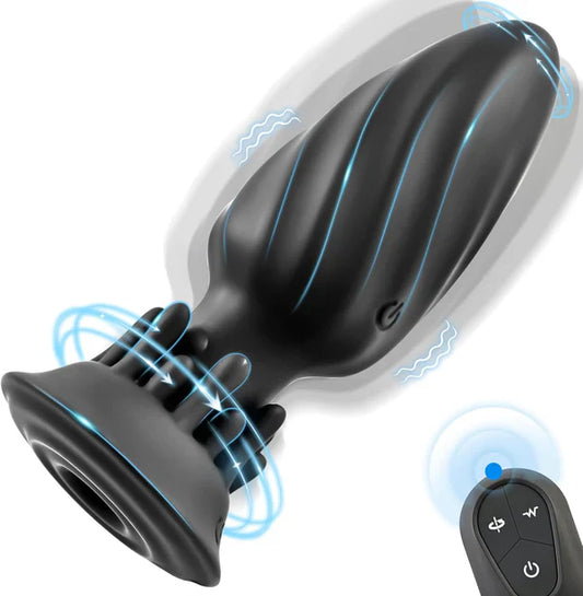 360° Tornado Rotation Anal Plug Prostate Massager with 10 Rotation & Vibration Modes
