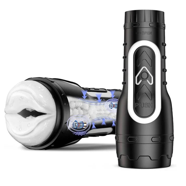 Electric Masturbator Stroker Blowjob Sex Machine with 6 Vibration Modes