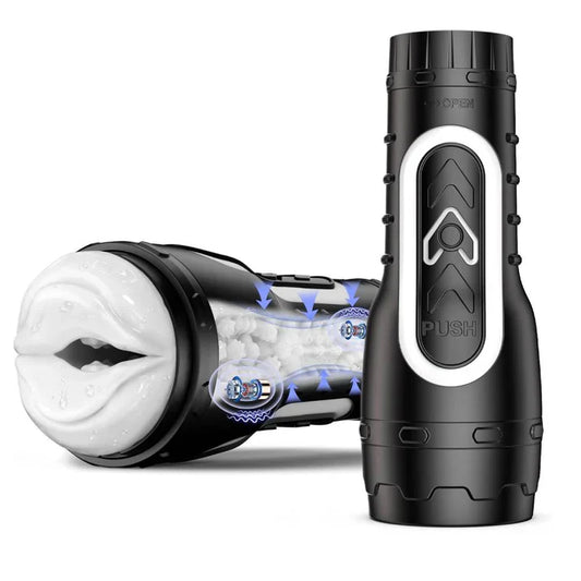 Electric Masturbator Stroker Blowjob Sex Machine with 6 Vibration Modes