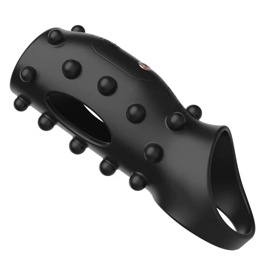10 Powerful Vibrations Breathable Vibrating Penis Sleeve Cock Ring