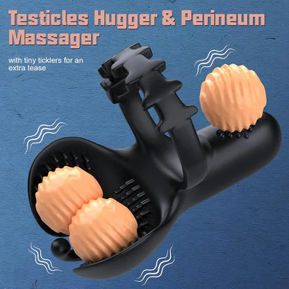 Adjustable Penis Massager Vibrator Glans Stimulator with 9 Vibration Modes
