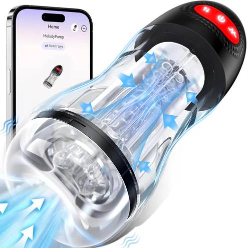 Automatic Masturbator Penis Pump Stroker with 9 Sucking & 10 Vibrating Modes