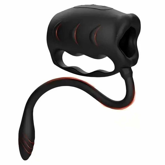 3 IN 1 Penis Trainer Vibrator Stroker Masturbator with 10 Vibration Modes & Anal Plug