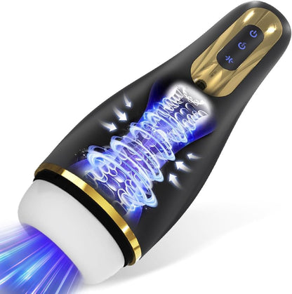 Automatic Masturbator Stroker Blowjob with 9 Vibration & 5 Squeeze Modes