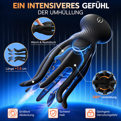 Tentacle Penis Trainer Vibrator Glans Stimulator with Powerful Vibration & Licking Function