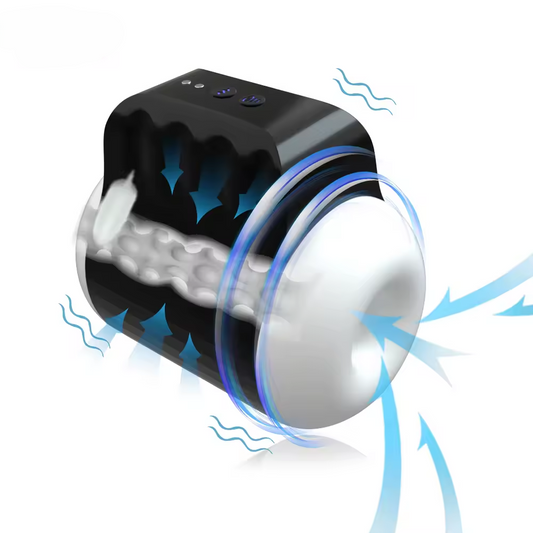 Automatic Masturbator Penis Trainer Oral Sex Machine with 9 Vibration Modes