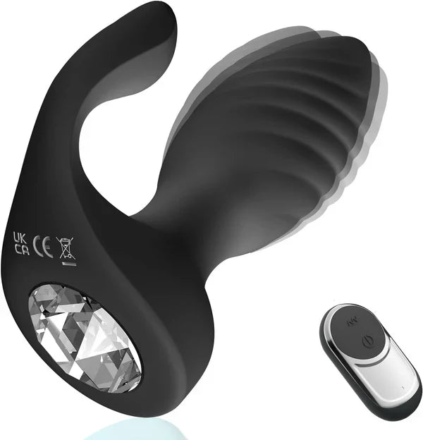 2 in 1 Remote Control Vibrator Prostate Massager Anal Vibrator with 10 Vibrating Modes